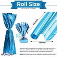 thumbnail image 5 of PMU Gift Wrap Mylar Roll Metallic Baby Blue 2-sided, 48 Inches X 25 Ft Roll 1.4 Mil Highly Reflective Mylar Film, Great for Gifts, Birthdays, Christmas, Baskets, Arts & Crafts, 5 of 5