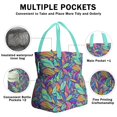 thumbnail image 3 of Paisley Pattern Drawstring Lunch Bag Women - Drawstring Lunch Bag Insulated for Work Office - Stain-Resistant Large Lunchbags for Women with Multi-Pockets, 3 of 6