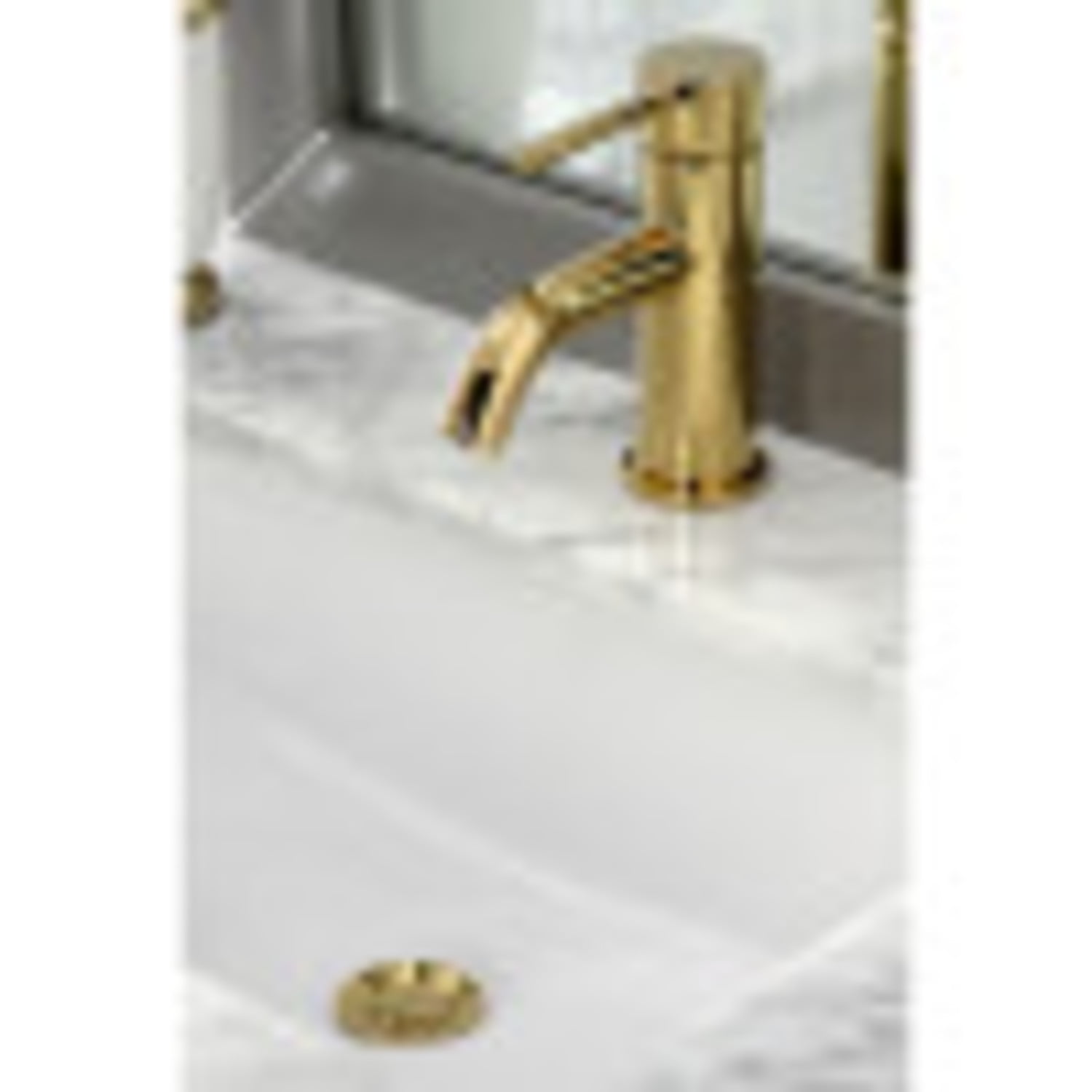 Fauceture LS8222DL Concord Single-Handle Bathroom Faucet with Push Pop-Up, Polished Brass