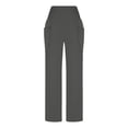 thumbnail image 5 of Women's Straight Leg Workout Yoga Pants, Versatile Solid Stretch High Waisted Business Casual Trousers with Pockets, 5 of 5