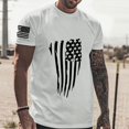 thumbnail image 3 of Baqcunre Mens Shirts,Mens Independence Day Flag Casual Soft And Comfortable Small Printed Cotton T Shirt With Rund Neck And Short Sleeves,Going Out Tops Graphic Tees Men T Shirts for Man Grey XL, 3 of 5