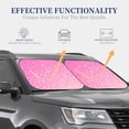 thumbnail image 4 of Honeii Breast Cancer Pink Ribbons Awareness Print Foldable Car Sun Shade for Windshield, 2-Piece UV Protection Shade, Protects Car Interior, Ideal for Cars, Trucks, SUVs-Medium, 4 of 6