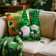 thumbnail image 6 of YONGSHI St Patricks Day Gnomes Decorations, 1 Pack Gnomes Plush Lucky Green Shamrock Home Table Decor Ornaments for Irish Saint Patrick's Day/table decorations/Striped hat, 6 of 8