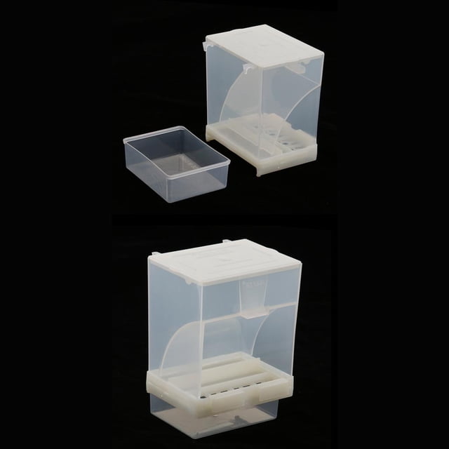 2 uds alimentador automático de pájaros, alimentador de mascotas sin ensuciar para periquitos canarios, guacamayos pinzón Yinane Comedero automático para pájaros