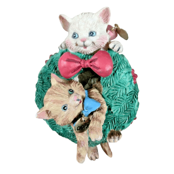 1996 Merry Mischief-Makers (Mischievous Kittens) Carlton Cards Christmas Tree Ornament CXOR-078L