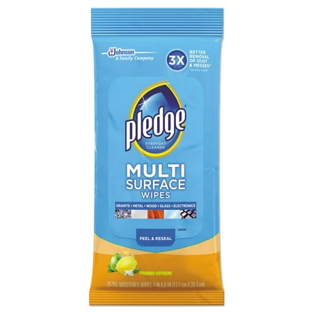 Wet Cloth - Multi-Surface Cleaner Wet Wipes, Cloth, Fresh Citrus, 7 X 10, 25/pack, 12/carton
