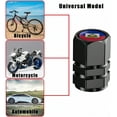 thumbnail image 5 of 4-Piece Tire Valve Stem Caps, Compatible with Haiti Flag, Black Metal, Universal for Trucks, Motorcycles, SUVs, Bikes, 5 of 5