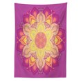 thumbnail image 3 of Ambesonne Rainbow Mandala Tablecloth Rectangular Table Cover, Petals, 60"x90", Multicolor, 3 of 4