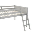 thumbnail image 5 of Euroco Wood Full Size Loft Bed, Low Profile Bed with Ladder, Gray, 5 of 11