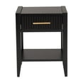 thumbnail image 4 of Baxton Studio Primrose Mid-Century Nightstand, 1-Drawer, Black, 4 of 9
