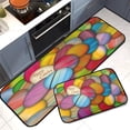 thumbnail image 4 of HongHeng Easter Eggs Bunny Kitchen Rugs Set 2Pcs Non-Slip Spring Kitchen Floor Rug and Mat Cushioned Kitchen Runner Rug for Holiday Bedroom Restaurant Decorations, 4 of 6