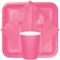 thumbnail image 3 of 288/Case Bulk Candy Pink Assorted Plastic Cutlery, 3 of 6