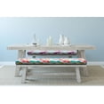 thumbnail image 2 of Dragonfly Bench Pad, Modern Dragonfly and Floral Pattern Hydrangea Petals Like Fireworks Colorful Art, HR Foam Cushion with Decorative Fabric Cover, 45" x 15" x 2", Multicolor, by Ambesonne, 2 of 3