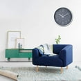 thumbnail image 4 of Modern Hanging Clock, 30cm Wide Decorative Silent No Dripping Indoor Quartz Circular Hanging Clock Non-Life Kitchen Office Shell - White Frame Gray Background, 4 of 5