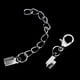 thumbnail image 3 of 20X Extensores de collar de de acero inoxidable Alargamiento de cadena Conjuntos ajustables con extremos de engarce de cordón plegable y cierr Soledad Broche y clip, 3 of 7