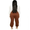 thumbnail image 2 of Female Trousers Elastic High Waist Sweatpants Ankle Banded Pants, 2 of 4