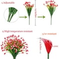 thumbnail image 3 of Morttic 6 Bundles Artificial Calla Lily Fake Flowers, Outdoor UV Resistant Faux Plants for Wedding Office Home Garden Decor(Red), 3 of 6