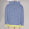 thumbnail image 4 of Guzom Womens Blue Full Zip Striped Hoodie - Soft Stretch, Adjustable Hood & Kangaroo Pocket, Casual Wear for Women (S to XXL),Size L, 4 of 4