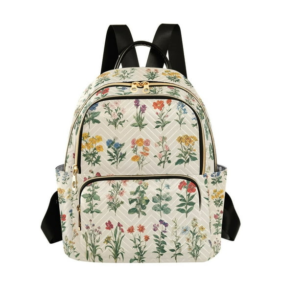 FORMRS Mini Backpack Purse for Women Travel Daypack Casual Shoulder Bag, Red Floral
