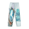 thumbnail image 3 of Vsdgher Let's go Travel Print Mens Pajama Pants Sleep & Lounge Pants, PJ Bottoms With elastic waistb and Pockets, 3 of 5