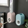 thumbnail image 5 of Automatic Toothpaste Squeezer Wall-Mounted Punch-Free Macaron Toothpaste Holder Lazy Squeeze Artifact Toothbrush Holder, 5 of 15