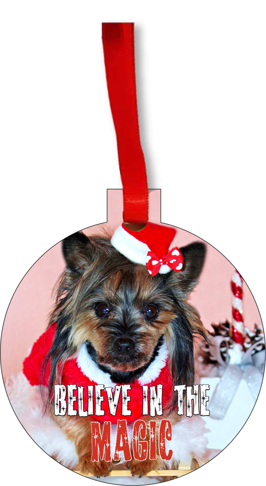 Yorkie Ornament Puppy Dog Yorkie Christmas Ornament Ornament Christmas Da C Cor Hanging Christmas Ornaments Hardboard Wood Unique Novelty Tree Da C Cor Favors Walmart Com Walmart Com