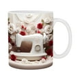thumbnail image 2 of Taza de Máquina de Coser Floral, Divertida Taza de Café, Regalo para Amantes de La Costura, Taza Decorativa para El Hogar, La Oficina, La Cocina, Apta para Microondas y Lavavajillas, Cerámic, 2 of 5