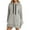Gray2, variant on Knee Length Hooded Sweater Dress For Women Warm Plush Long Sleeve Pullover Split Hem Design Fall Winter Comfort Wear M Size Red
