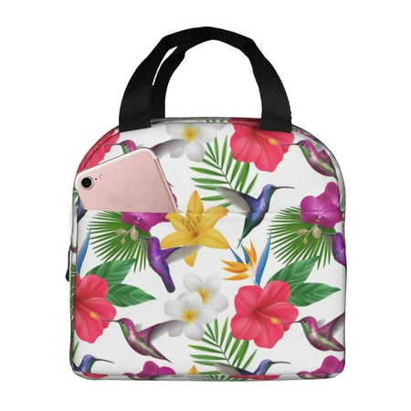 Insulated Lunch Bag for Women Men - Hummingbird No.J91 Leakproof Cooler Lunch Box for Women Men  Lunch Tote Bags for Work School Picnic Travel