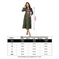 thumbnail image 5 of Maternity Dress Womens Fall Long Sleeve Tie Crew Neck Maxi Dress Tiered Ruffle Flowy Long Dresses, 5 of 5