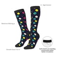thumbnail image 4 of Honeii Colorful Ping Pong Rackets Print Long Socks,Novelty Design Socks Gift for Men and Women,Crew Socks,Calf Socks, 4 of 6