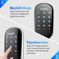 thumbnail image 4 of Hugolog Touchscreen Deadbolt, Electronic Keypad Deadbolt, Keyless Entry Door Locks (2 Pack), Batteries and Micro USB Port, Easy to install, IP54 Waterproof, For Home & Office, 4 of 8