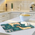 thumbnail image 6 of Zebra in Leaves Dish Drying Mat Dish Drainer Rack Mats Water Absorbent Non-Slip Easy Clean Heat Resistant for Kitchen Counter, 6 of 8
