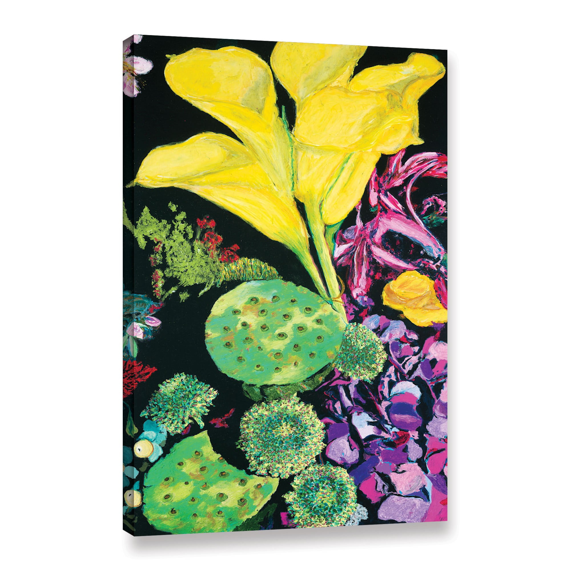 ArtWall Allan Friedlander "Yellow Cala" Gallery-wrapped Canvas