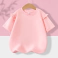 thumbnail image 5 of Girls Half Sleeve Shirts Tween Oversized Tops Elbow Length Summer Casual Basic Tee for Kids Aged 3-15, 5 of 5