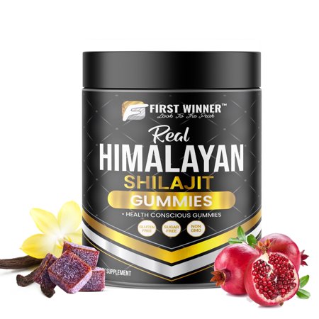 Real SHILAJIT Gummies | Organic Pomegrenate Oil Flavor | Cane Sugar Free, Sweetened by Organic Manuka Honey | Clean Formula | Heart & Brain Refreshment | 30 Healthy Gummies