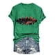 thumbnail image 1 of Camisetas de Manga Corta para las Mujeres de Moda Imprimir Cuello Redondo Camiseta, Mezcla de Poliéster Ligero para Primavera Verano Otoño, 1 of 8