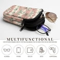 thumbnail image 5 of SEANATIVE Double Eyeglasses Case Neoprene Zipper Sunglasses Pouch Shockproof Glasses Case Anti-Scratch Lightweight Eyewear Pouch for Two Pairs of Glasses, Tropical Palm Tree Flower Print, 5 of 7