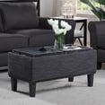 thumbnail image 6 of Convenience Concepts Designs4Comfort Brentwood Storage Ottoman with Reversible Trays, Dark Charcoal Gray Fabric, 6 of 10