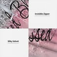 thumbnail image 4 of Black Blessed Throw Pillow Covers Set of 2 18X18 Silver Pink Dot Highlights Decorative Pillows with Zipper for Couch Home Decor Living Room, 4 of 6