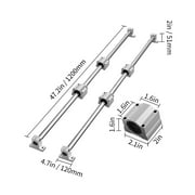 SKYSHALO 2PCS SFC20 1200mm Linear Guide 4 PCS SC20 Bearing Block 4 PCS Rail Support