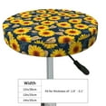 thumbnail image 4 of Bingfone Sunflowers Padded Round Bar Stool Cover Cushion with Elastic Fabric Round Chair Seat - Sunflowers, 4 of 7