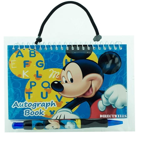 Disney Mickey Mouse Blue Autograph Book with 1 Retractable (Best Pen For Disney Autographs)