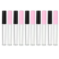 Soimiss 10pcs Plastic Lip Gloss Tubes Containers for Dye Lip Liquid Travel Friendly Transparent