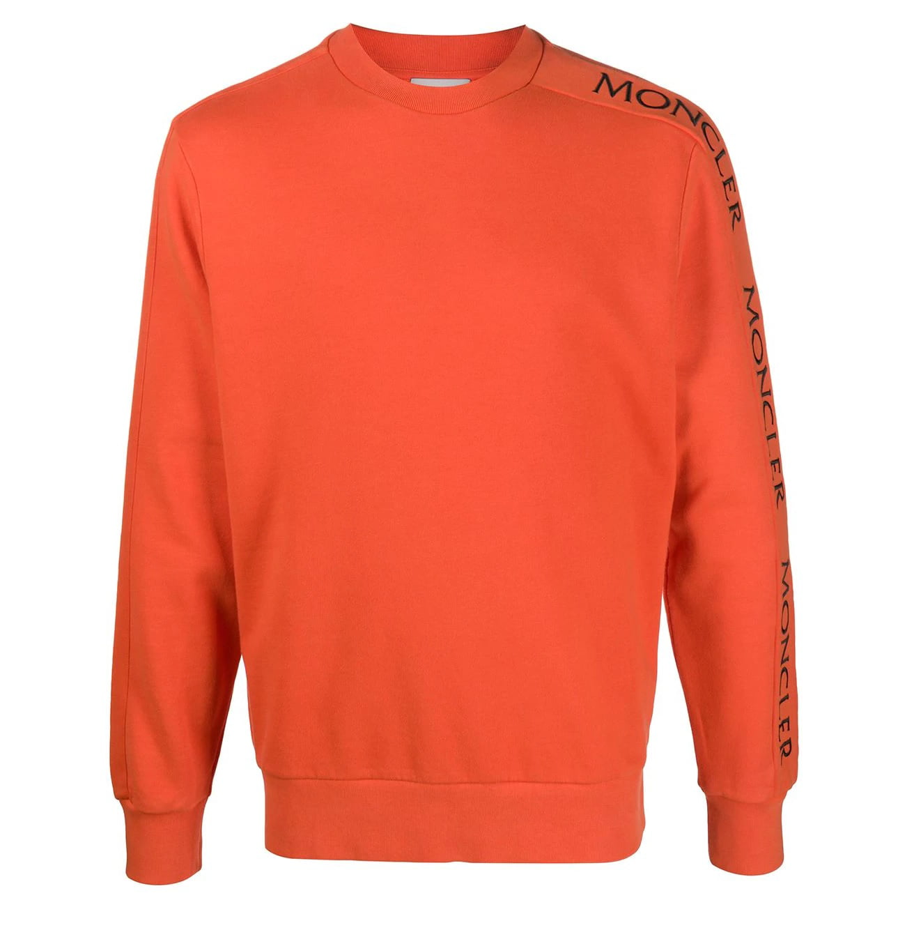 Moncler - Moncler Logo Ribbon Detail Long Sleeve Sweatshirt In Orange ...