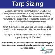 Moose Supply 10 Mil Heavy Duty Waterproof Poly Tarp Cover, Silver, 10 x 12