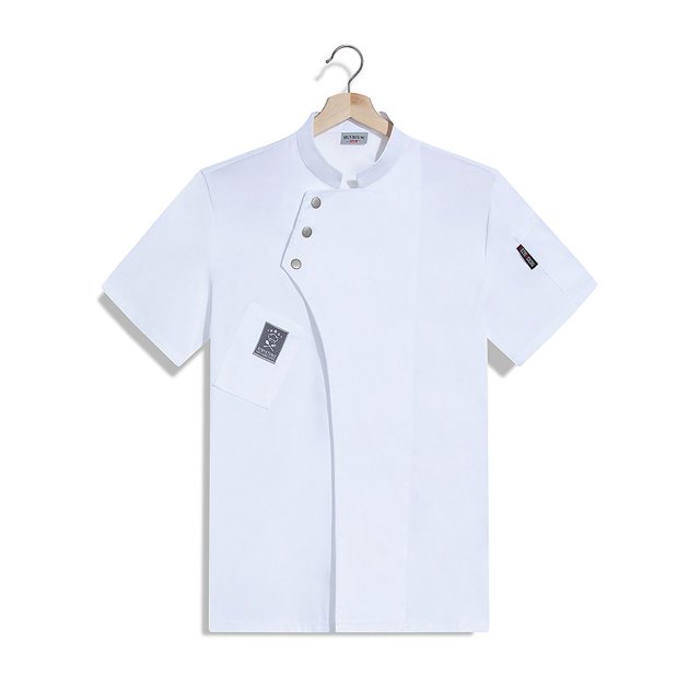 Catering Cooking White Shirt Restaurant Kitchen Chef T-shirt Baker Work Uniform Waiter Hotel Clothes Cook Jacket Cafe Overalls FWZ