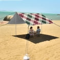 thumbnail image 7 of Portable Beach Tent Sun Shelter With Ground Pegs Water And Wind Resistant Sun Shade Canopy Angle Adjustable Traditional Tartan Plaid, 7 of 7