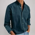 thumbnail image 2 of Moxiu Men's Denim Shirt Long Sleeve Button Down Shacket Western Cowboy Regular Fit Work Casual Tops with Pocket Dark Blue,XXXL, 2 of 6