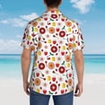 thumbnail image 4 of Sikiie Oriental Cuisine Print Men's Hawaiian Shirt, Summer Beach Button Pocket Short Sleeve T-Shirt,X-Large, 4 of 7